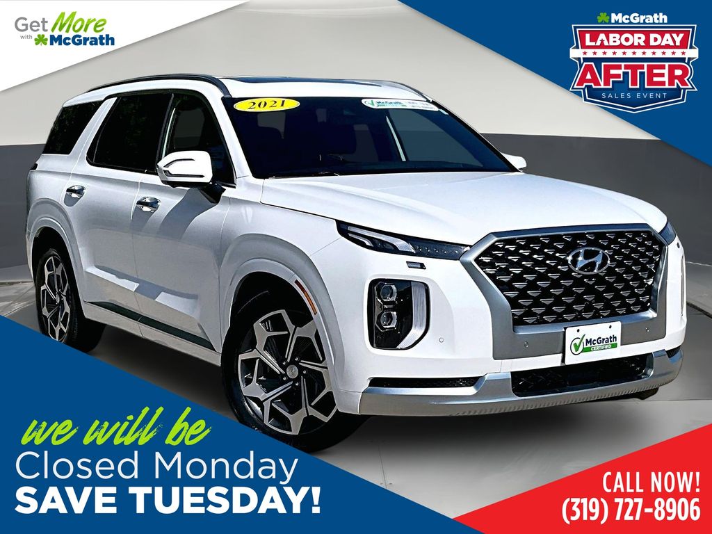 Hyper White 2021 Hyundai Palisade SUV / Crossover All-Wheel Drive 8-Speed Automatic