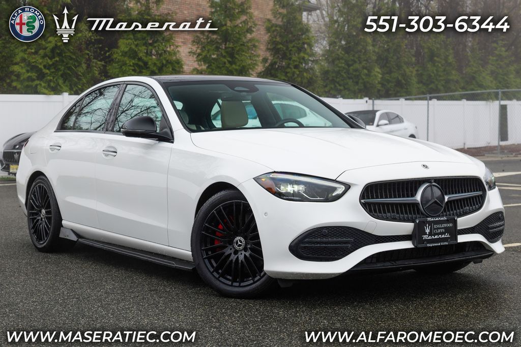 White 2022 Mercedes-Benz C-Class C 300 Sedan 4MATIC Sedan All-Wheel Drive 9-Speed Automatic
