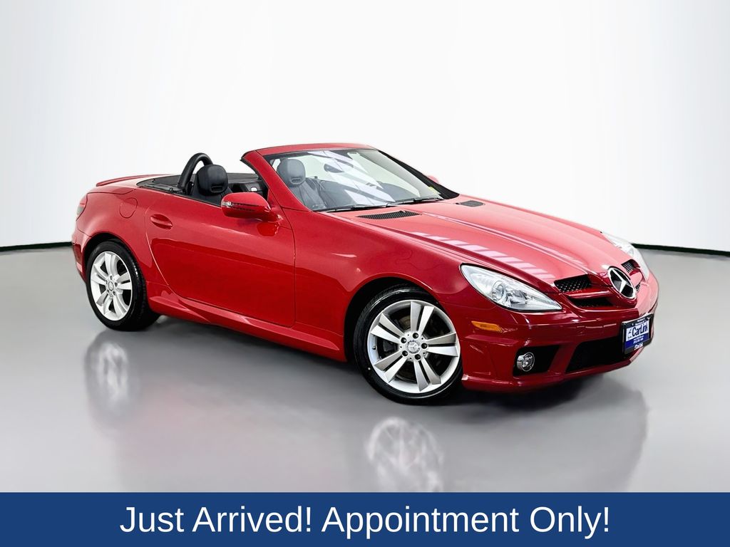 Red 2011 Mercedes-Benz SLK Convertible Rear-Wheel Drive 7-Speed Automatic