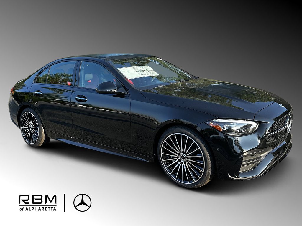 Black 2026 Mercedes-Benz C-Class Sedan Rear-Wheel Drive 9-Speed Automatic