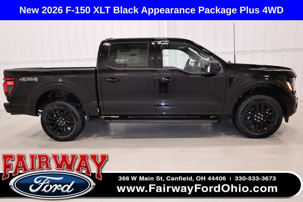 Agate Black Metallic 2026 Ford F-150 Pickup Truck Four-Wheel Drive Automatic