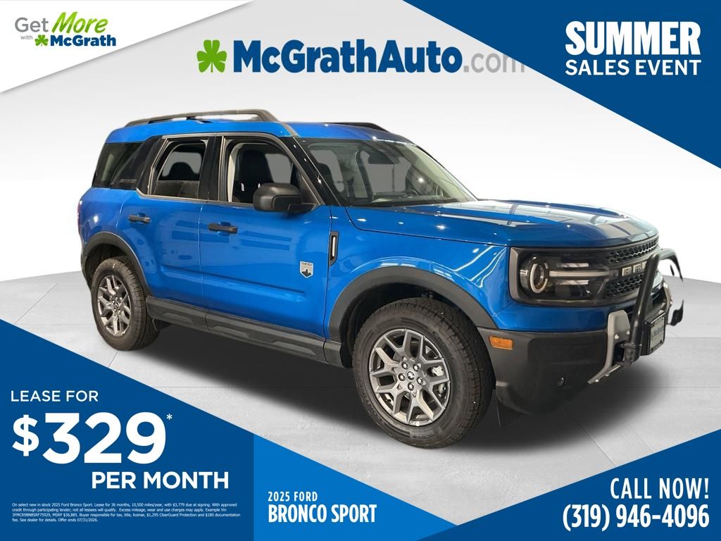 Velocity Blue Metallic 2025 Ford Bronco Sport SUV / Crossover All-Wheel Drive 8-Speed Automatic