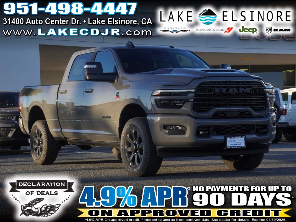 Ceramic Gray Clearcoat 2026 RAM 2500 Laramie Crew Cab 4WD Pickup Truck Four-Wheel Drive 8-Speed Automatic