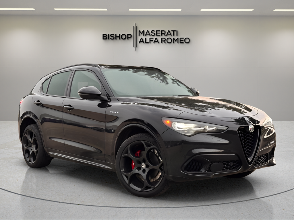 Vulcano Black Metallic 2024 Alfa Romeo Stelvio Veloce AWD SUV / Crossover All-Wheel Drive 8-Speed Automatic