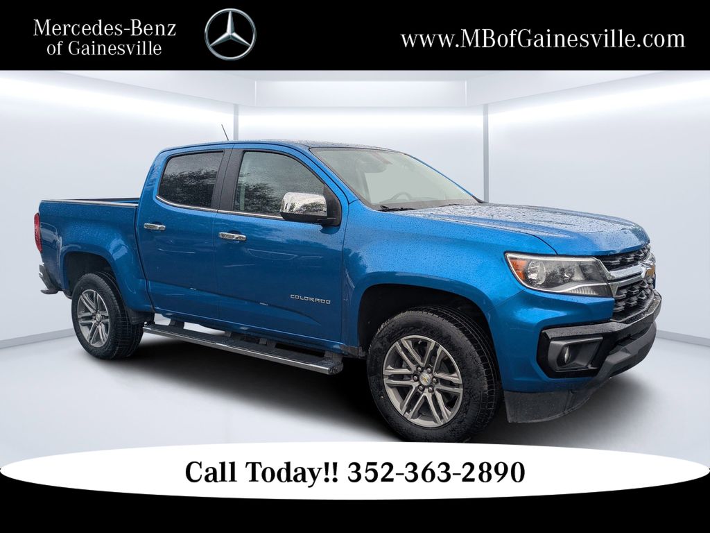 Bright Blue Metallic 2022 Chevrolet Colorado LT Crew Cab RWD Pickup Truck 4X2 8-Speed Automatic