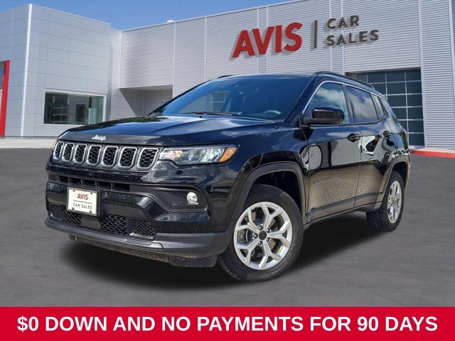 Diamond Black Crystal Pearlcoat 2025 Jeep Compass SUV / Crossover Four-Wheel Drive 8-Speed Automatic