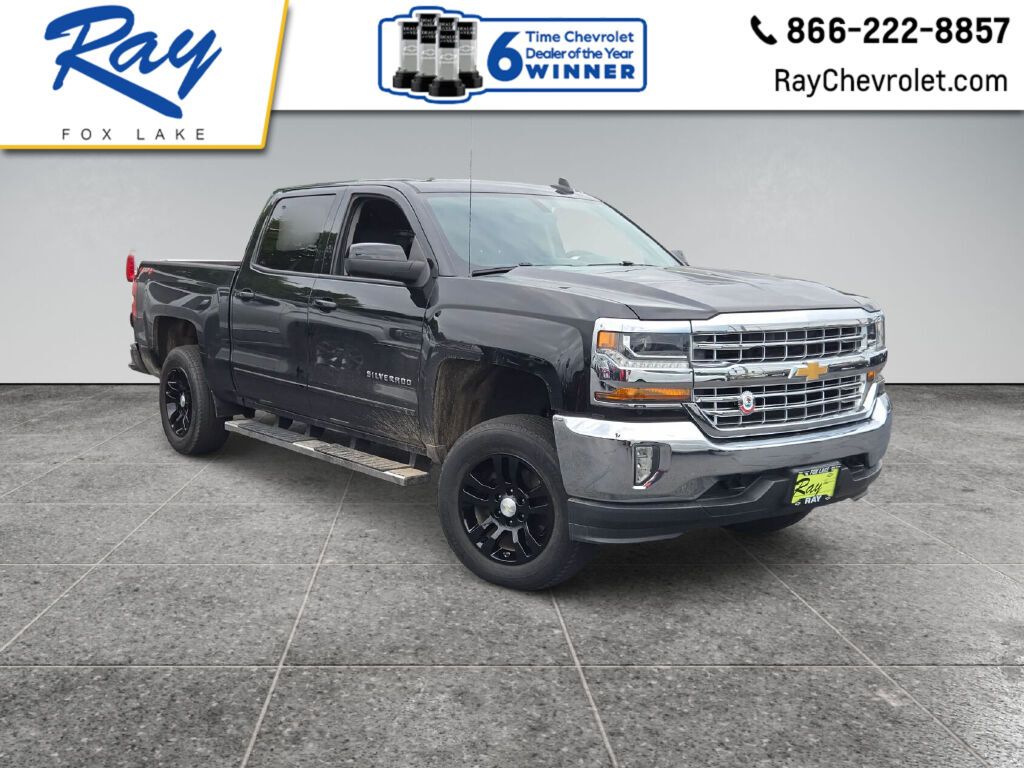 Black 2018 Chevrolet Silverado 1500 Pickup Truck Four-Wheel Drive 6-Speed Automatic Overdrive