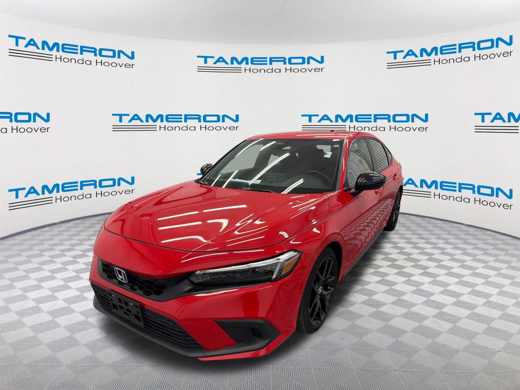Rallye Red 2024 Honda Civic Hatchback Hatchback Front-Wheel Drive Continuously Variable Transmission