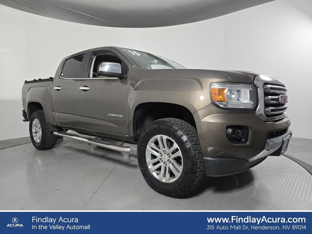 Bronze Alloy Metallic 2015 GMC Canyon SLT Crew Cab 4WD Pickup Truck Four-Wheel Drive 6-Speed Automatic