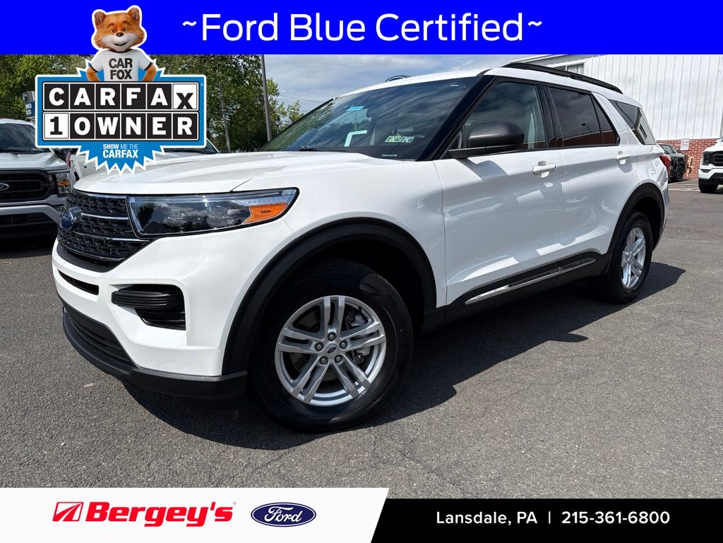 White Metallic 2023 Ford Explorer SUV / Crossover All-Wheel Drive Automatic