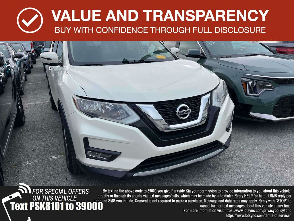 Pearl White 2017 Nissan Rogue SUV / Crossover Front-Wheel Drive Continuously Variable Transmission