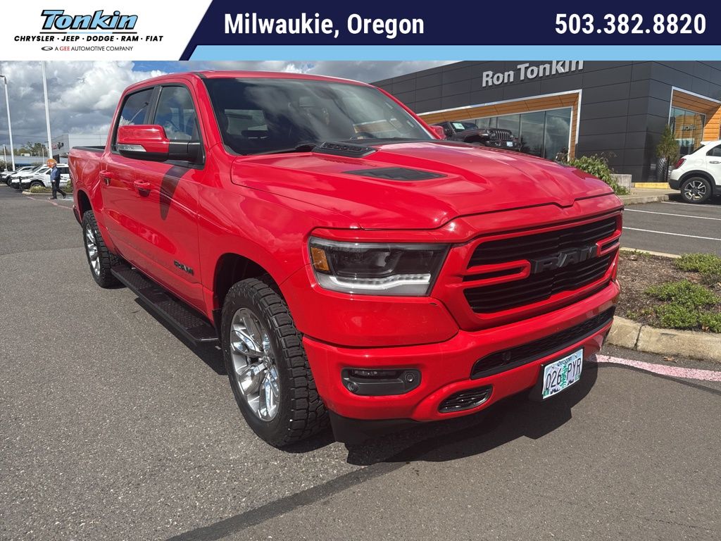 Flame Red Clearcoat 2019 RAM 1500 Rebel Crew Cab 4WD Pickup Truck Four-Wheel Drive 8-Speed Automatic