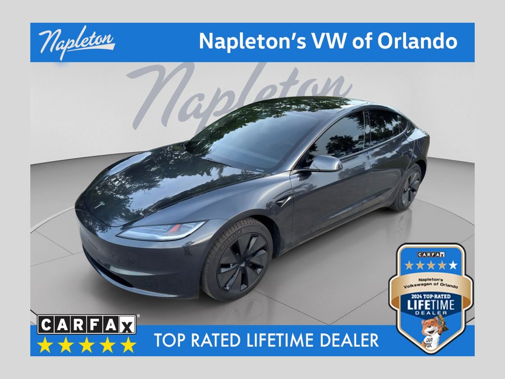 Gray 2025 Tesla Model 3 Long Range RWD Sedan Rear-Wheel Drive 1-Speed Automatic
