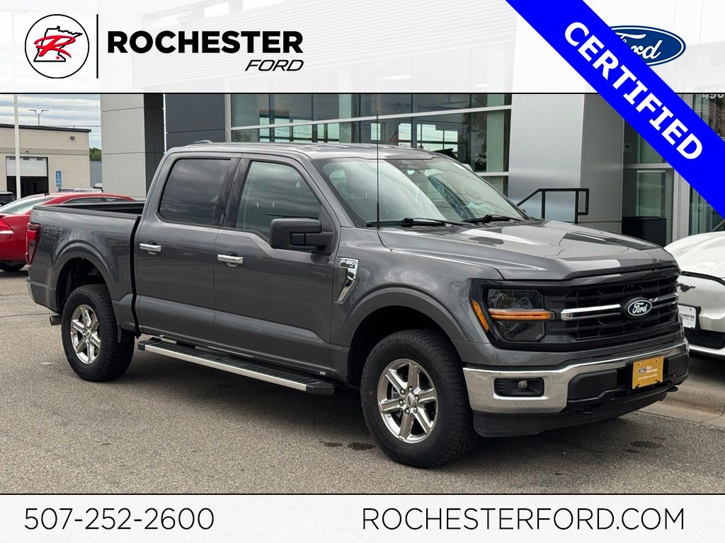 Carbonized Gray Metallic 2025 Ford F-150 XLT SuperCrew 4WD Pickup Truck Four-Wheel Drive Automatic