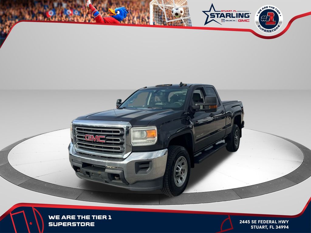 Gray (Iridium Metallic) 2016 GMC Sierra 2500HD Base Double Cab SB 4WD Pickup Truck Four-Wheel Drive 6-Speed Automatic Overdrive
