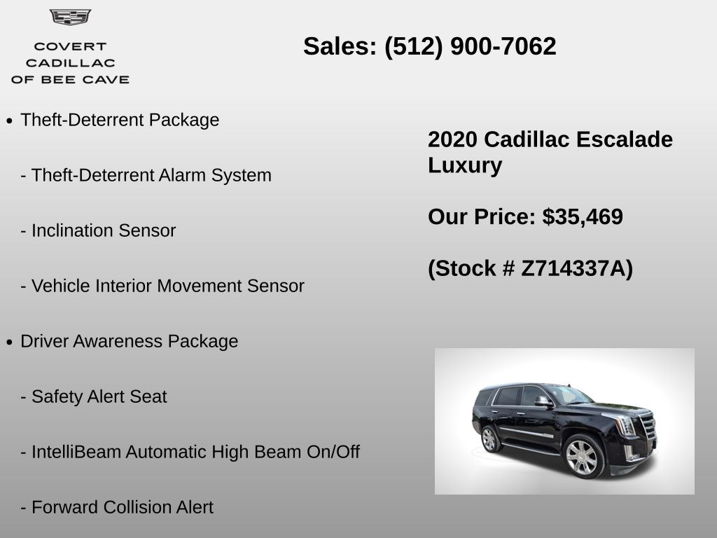 Used Car 2020 Cadillac Escalade  Luxury For Sale Under $40,000 In Austin, Texas