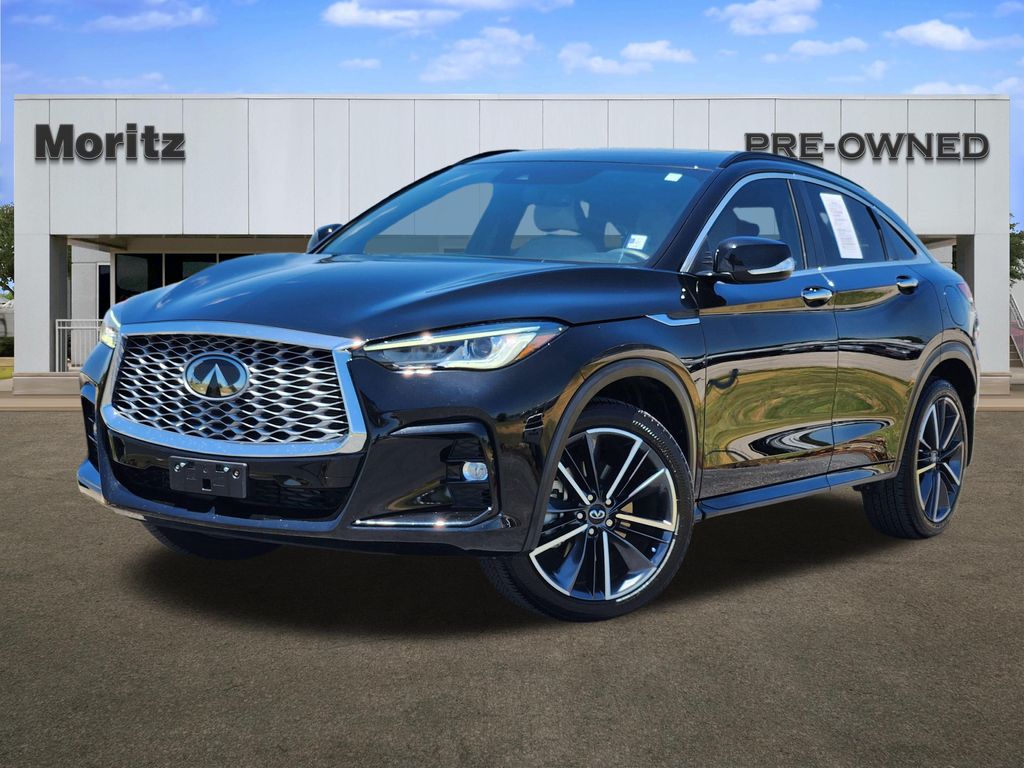 Black Obsidian 2023 INFINITI QX55 SUV / Crossover All-Wheel Drive Continuously Variable Transmission