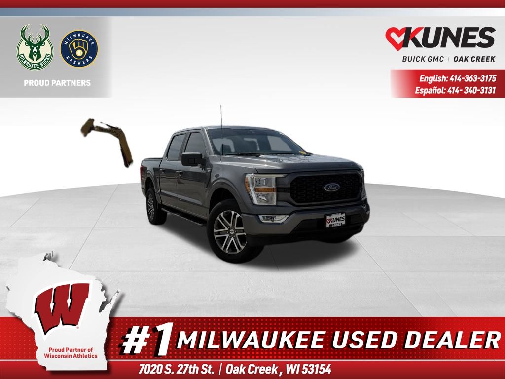 Gray Metallic 2021 Ford F-150 XL SuperCrew 4WD Pickup Truck Four-Wheel Drive Automatic