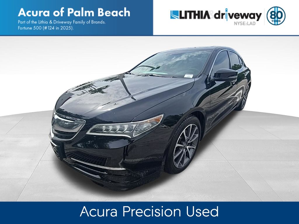 Black 2017 Acura TLX Sedan Front-Wheel Drive 9-Speed Automatic