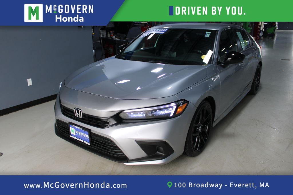Lunar Silver Metallic 2023 Honda Civic Sedan Front-Wheel Drive Continuously Variable Transmission