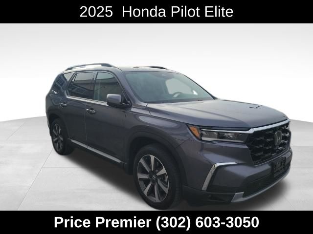 Gray (Modern Steel Metallic) 2025 Honda Pilot Elite AWD SUV / Crossover All-Wheel Drive Automatic