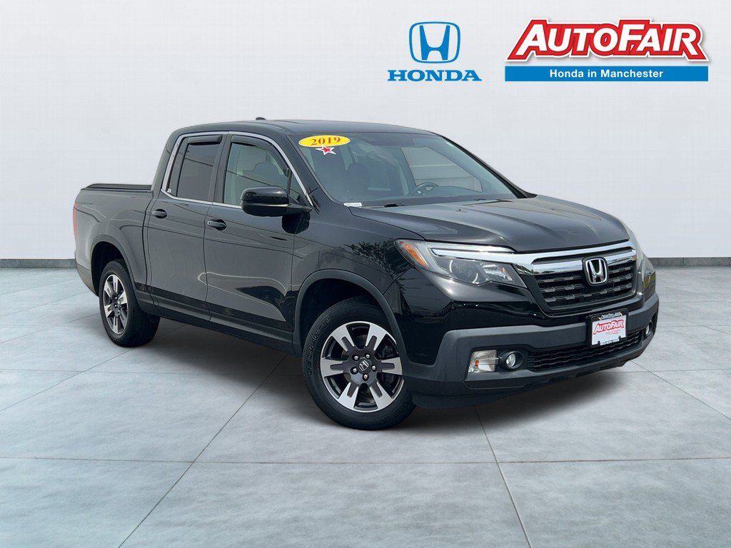 Crystal Black Pearl 2019 Honda Ridgeline Pickup Truck All-Wheel Drive 6-Speed Automatic