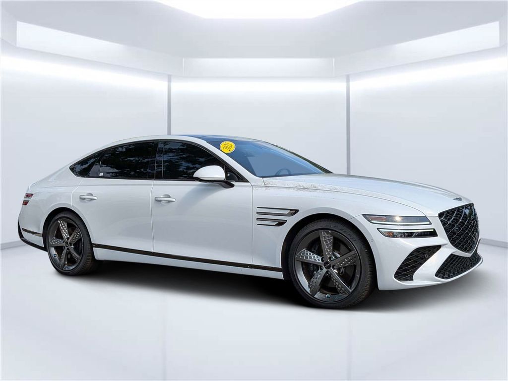 Alta White 2025 Genesis G80 Sedan All-Wheel Drive 8-Speed Automatic