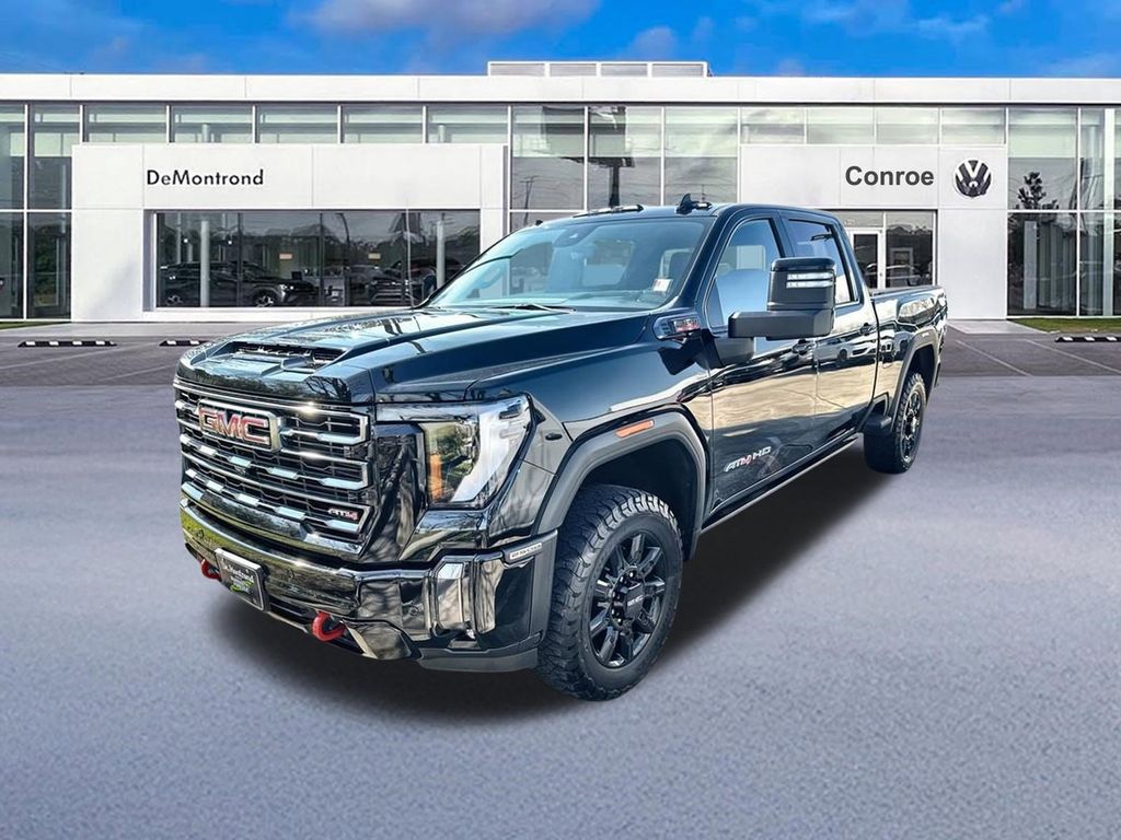 Onyx Black 2024 GMC Sierra 2500HD AT4 Crew Cab 4WD Pickup Truck Four-Wheel Drive Automatic