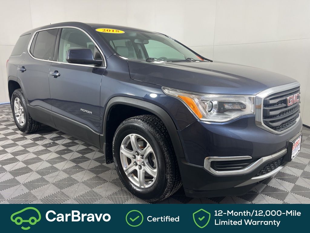 Blue Steel Metallic 2018 GMC Acadia SLE-1 AWD SUV / Crossover Four-Wheel Drive 6-Speed Automatic