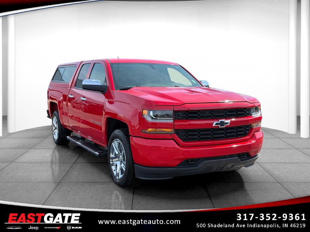 Red Hot 2016 Chevrolet Silverado 1500 Custom Double Cab 4WD Pickup Truck Four-Wheel Drive 6-Speed Automatic Overdrive