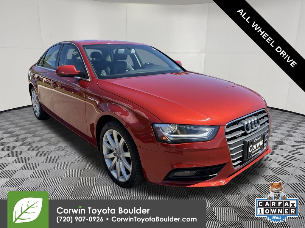 Volcano Red Metallic 2013 Audi A4 Sedan All-Wheel Drive 8-Speed Automatic