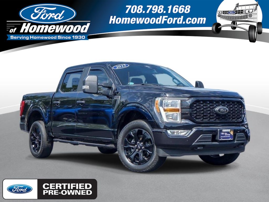 Agate Black Metallic 2022 Ford F-150 Pickup Truck Four-Wheel Drive Automatic