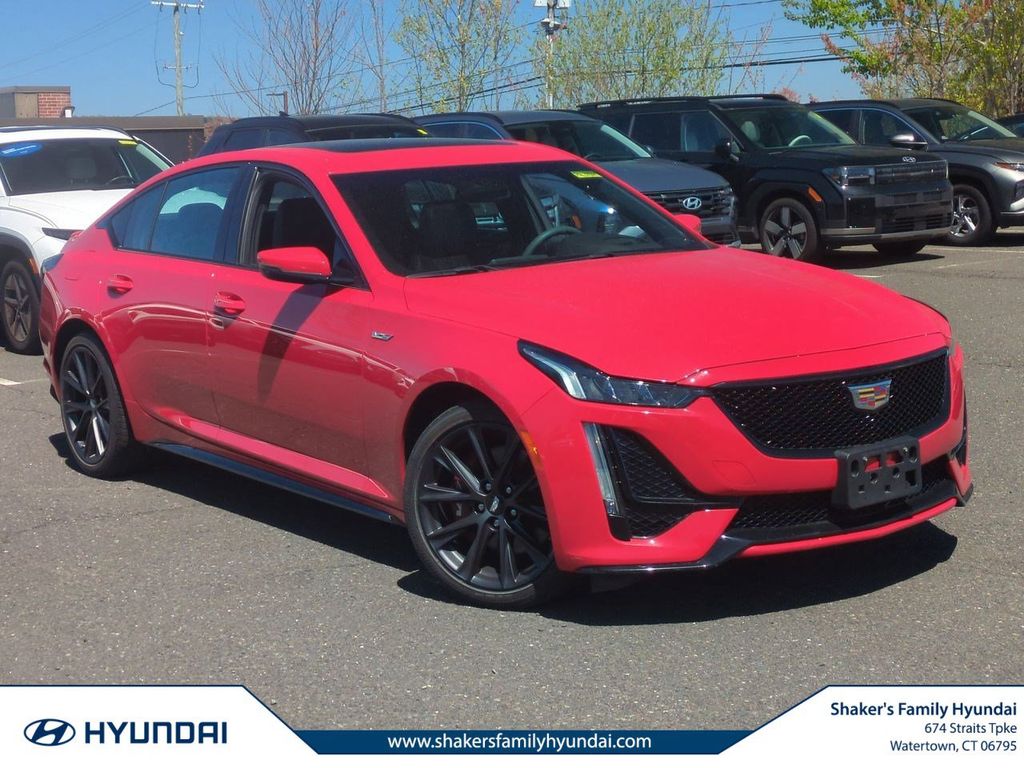 Velocity Red 2021 Cadillac CT5 V-Series AWD Sedan All-Wheel Drive Automatic