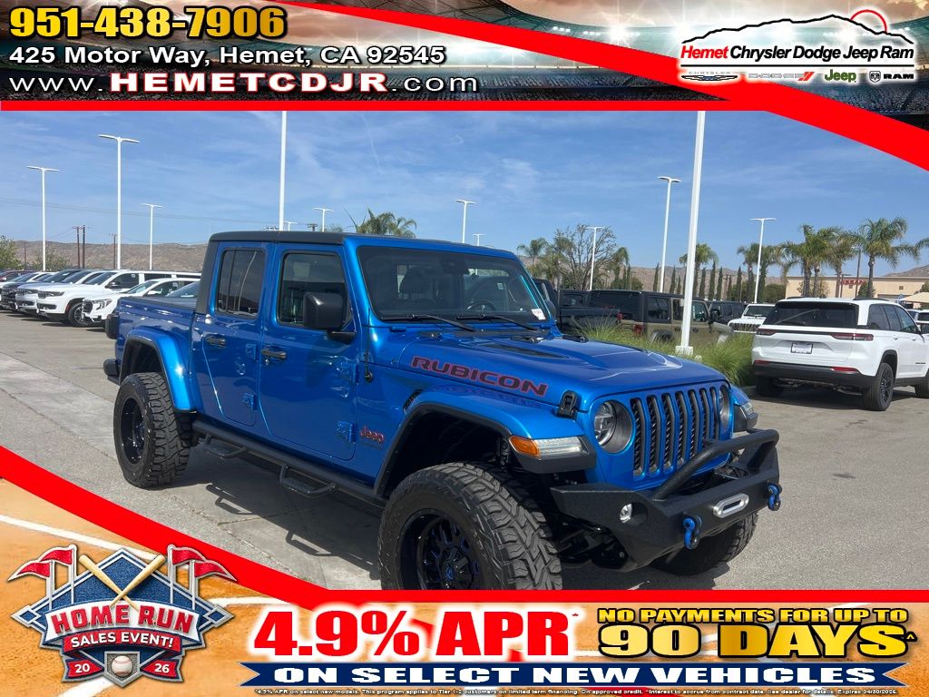 Hydro Blue Pearlcoat 2020 Jeep Gladiator Rubicon Crew Cab 4WD Pickup Truck Four-Wheel Drive 8-Speed Automatic