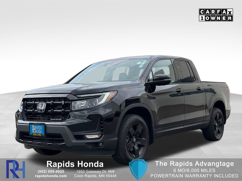 Crystal Black Pearl 2024 Honda Ridgeline Pickup Truck All-Wheel Drive 9-Speed Automatic
