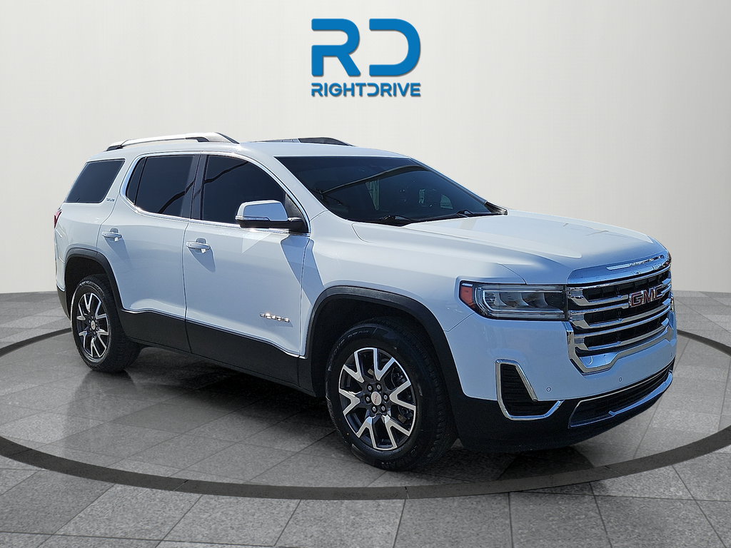 Summit White 2021 GMC Acadia SLE FWD SUV / Crossover Front-Wheel Drive 9-Speed Automatic