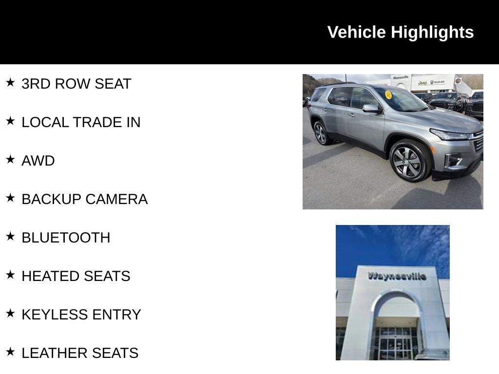 used 2023 Chevrolet Traverse car, priced at $31,635