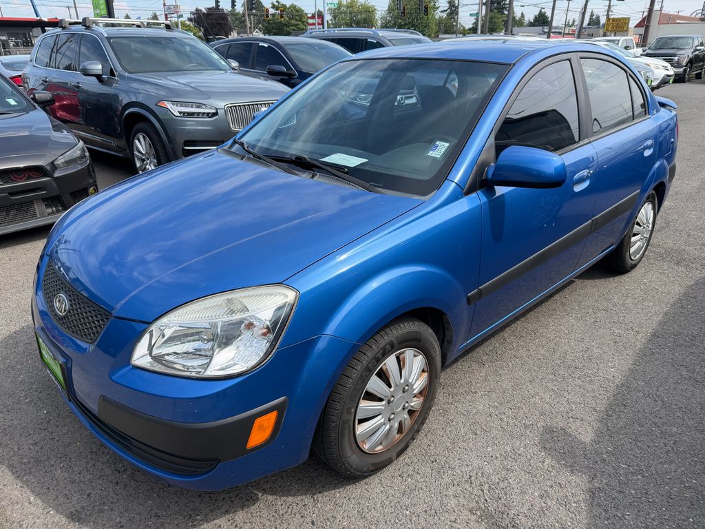 Sapphire Blue 2009 Kia Rio Sedan Front-Wheel Drive 4-Speed Automatic Overdrive