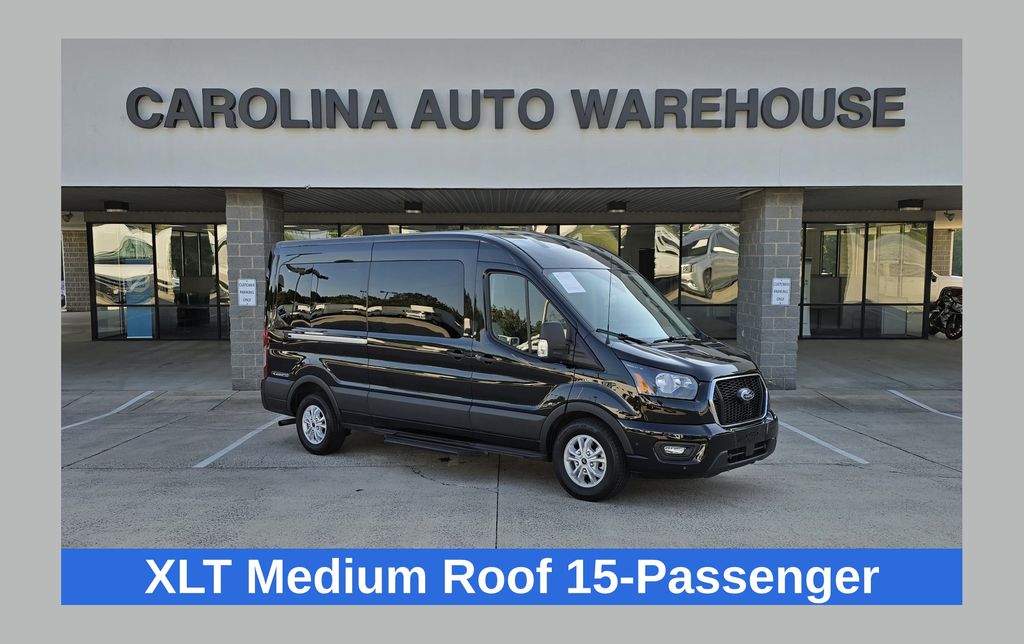 Black Metallic 2025 Ford Transit Passenger Van Rear-Wheel Drive 