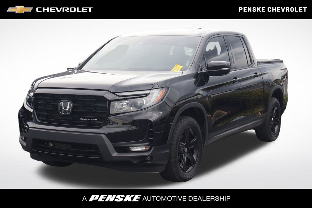 Black 2022 Honda Ridgeline Black Edition AWD Pickup Truck All-Wheel Drive 9-Speed Automatic