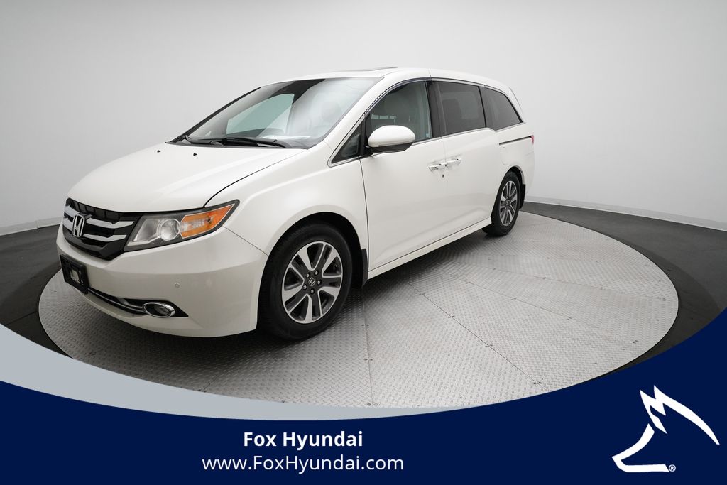 White Diamond Pearl 2014 Honda Odyssey Touring Elite FWD Minivan Front-Wheel Drive 6-Speed Automatic