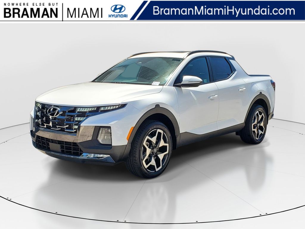 Atlas White 2024 Hyundai Santa Cruz Limited Crew Cab AWD Pickup Truck All-Wheel Drive Automatic