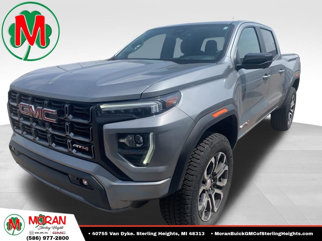 Sterling Metallic 2023 GMC Canyon AT4 Crew Cab 4WD Pickup Truck Four-Wheel Drive 8-Speed Automatic
