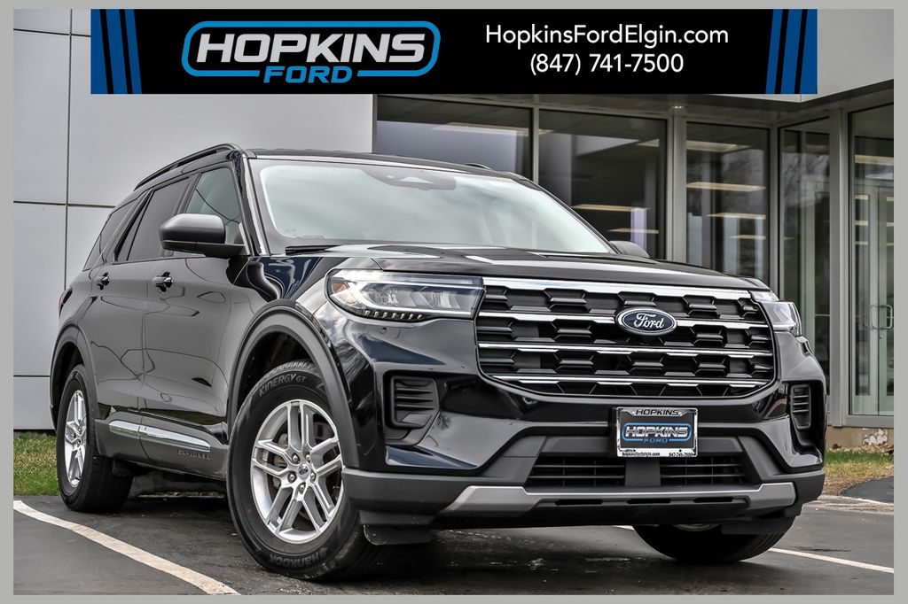 Black Metallic 2025 Ford Explorer Active AWD SUV / Crossover All-Wheel Drive Automatic