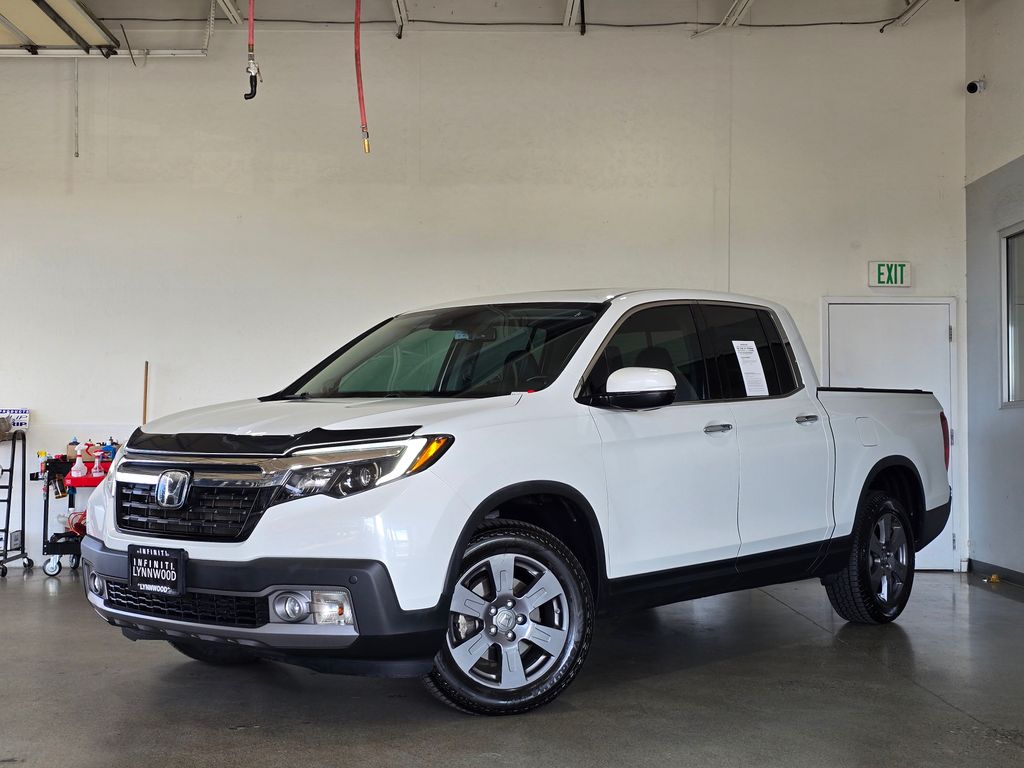 Platinum White Pearl 2020 Honda Ridgeline RTL-E AWD Pickup Truck All-Wheel Drive 9-Speed Automatic