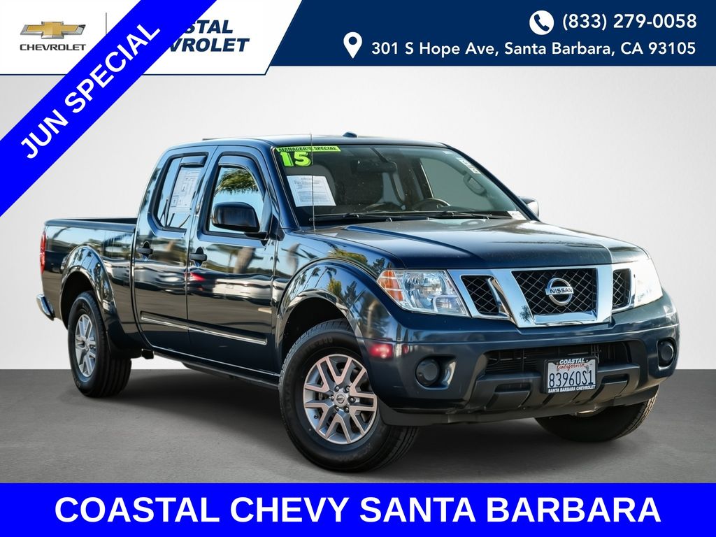 Arctic Blue Metallic 2015 Nissan Frontier Pickup Truck 4X2 5-Speed Automatic Overdrive