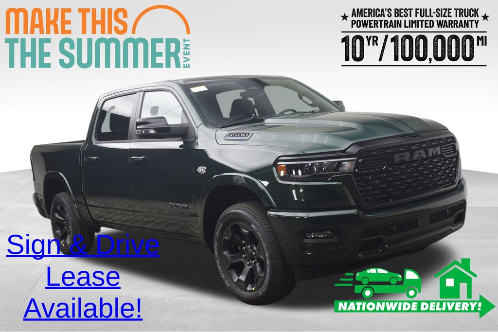 Serrano Green Metallic 2026 RAM 1500 Big Horn Crew Cab 4WD Pickup Truck Four-Wheel Drive 8-Speed Automatic