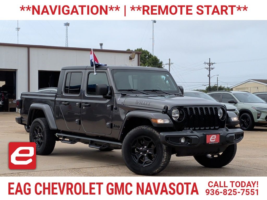 Gray (Granite Crystal Metallic Clearcoat) 2023 Jeep Gladiator Pickup Truck Four-Wheel Drive 8-Speed Automatic