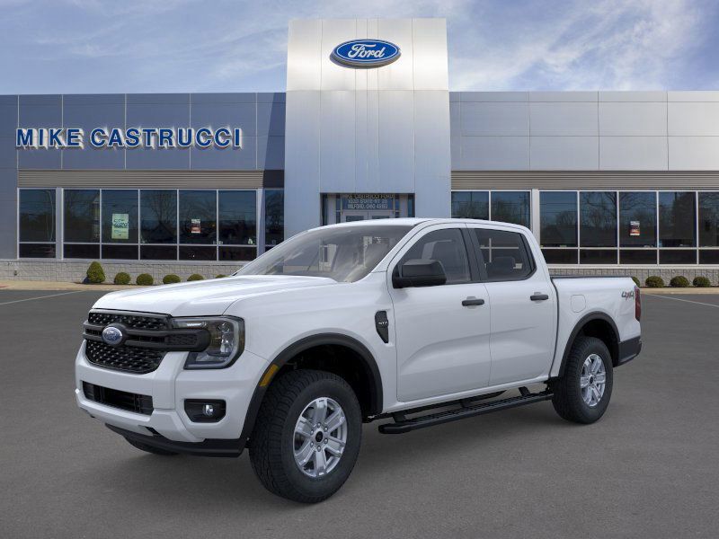 Oxford White 2025 Ford Ranger XL SuperCrew 4WD Pickup Truck Four-Wheel Drive Automatic