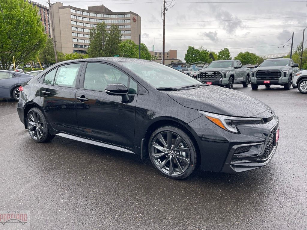 Black 2026 Toyota Corolla XSE FWD Sedan Front-Wheel Drive Continuously Variable Transmission